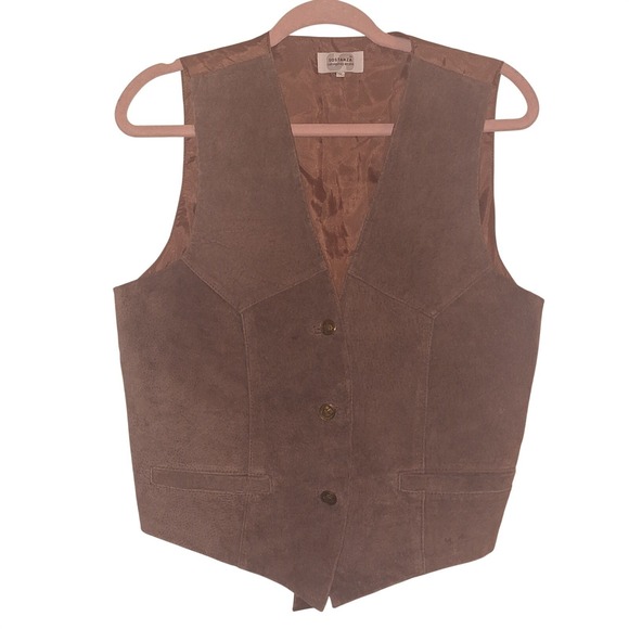 Sostanza Jackets & Blazers - Sostanza Vintage Brown Genuine Suede Leather Vest Western‎ Boho Coachella M/L